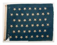 [FLAGS]. 45-star American Naval Jack identified to the SS Olivette . Ca 1898-1908.