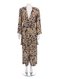 Four Jean Muir Floral Pant Ensembles, 1980-90s