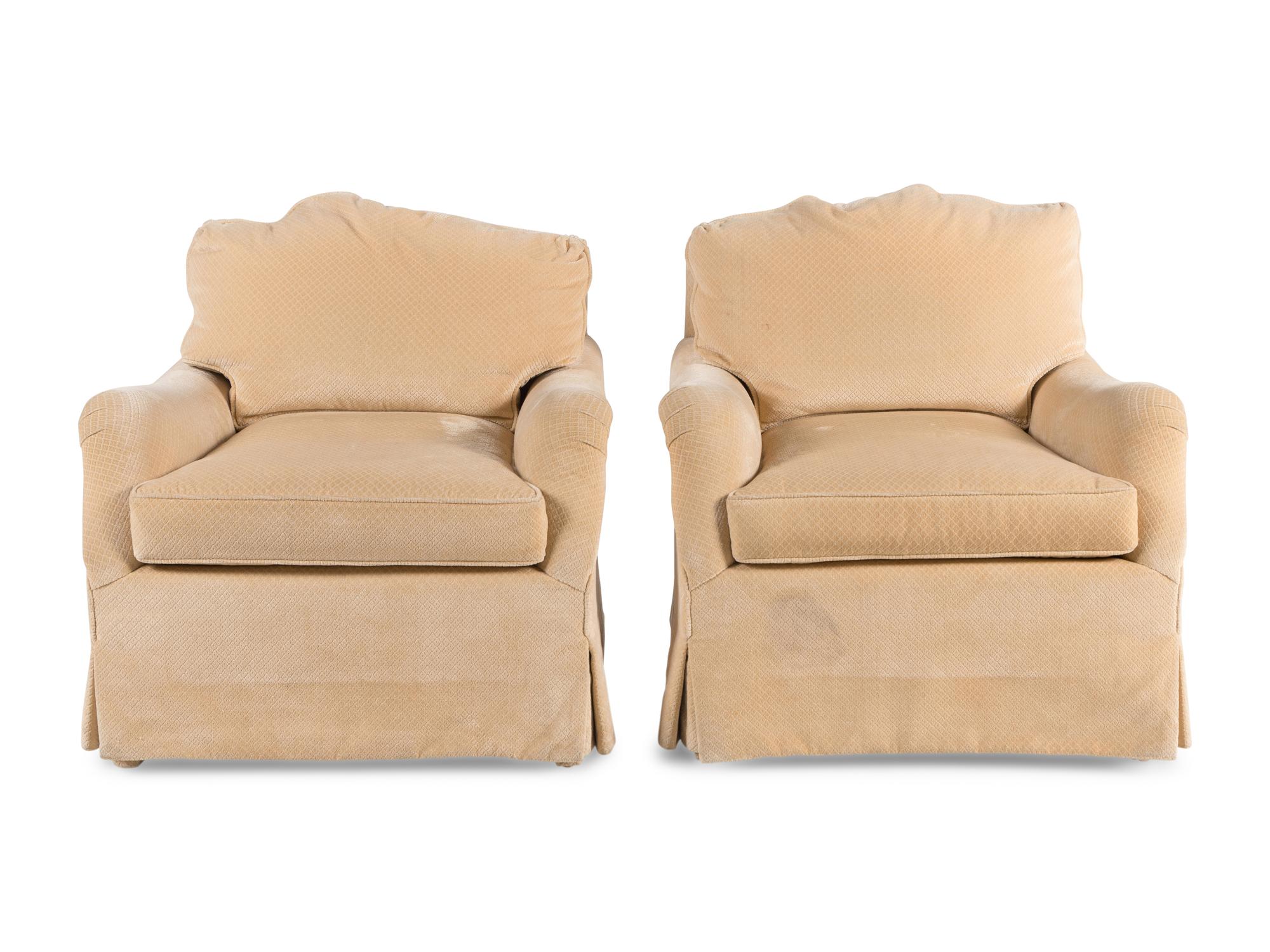 A Pair of Bridgewater Style Lounge Chairs