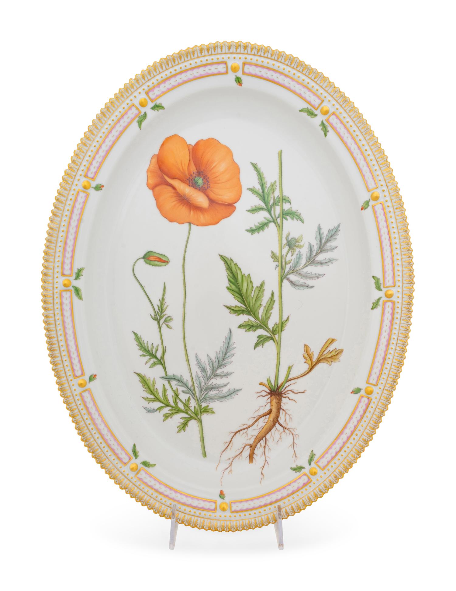 A Royal Copenhagen Flora Danica Oval Platter