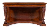 A Regency Mahogany Console Table Height 38 x width 70 x depth 26 1/2 inches. — SECOND QUARTER 19TH CENTURY