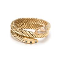 YELLOW GOLD SNAKE BANGLE BRACELET
