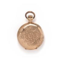 ELGIN, 14K YELLOW GOLD HUNTER CASE POCKET WATCH