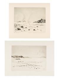 Three Works: The Land of Mystery, Whirlwinds, Mojave Desert, California and Whirlwinds, Dead Mountains, Mojave Desert