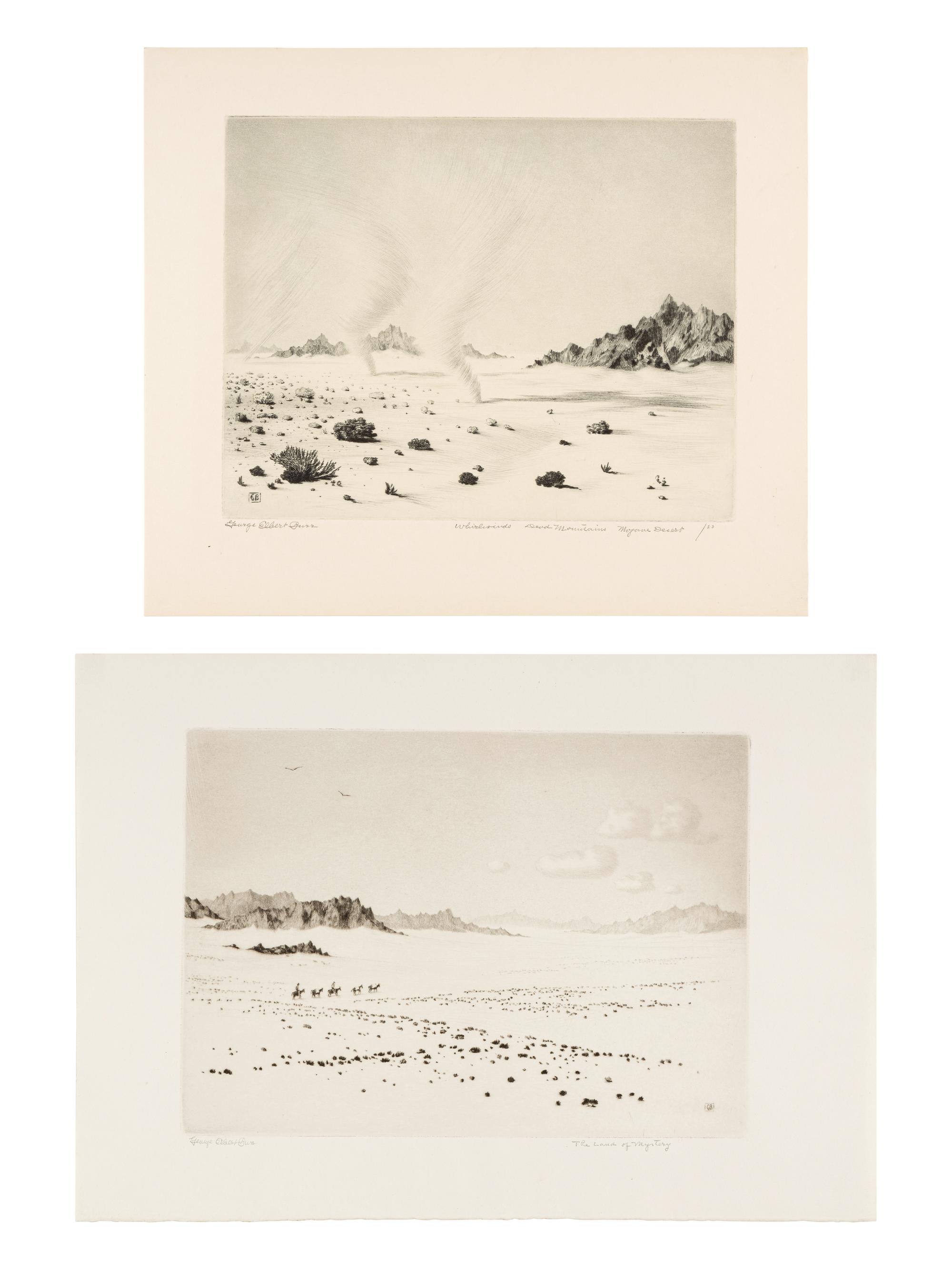 Three Works: The Land of Mystery, Whirlwinds, Mojave Desert, California and Whirlwinds, Dead Mountains, Mojave Desert