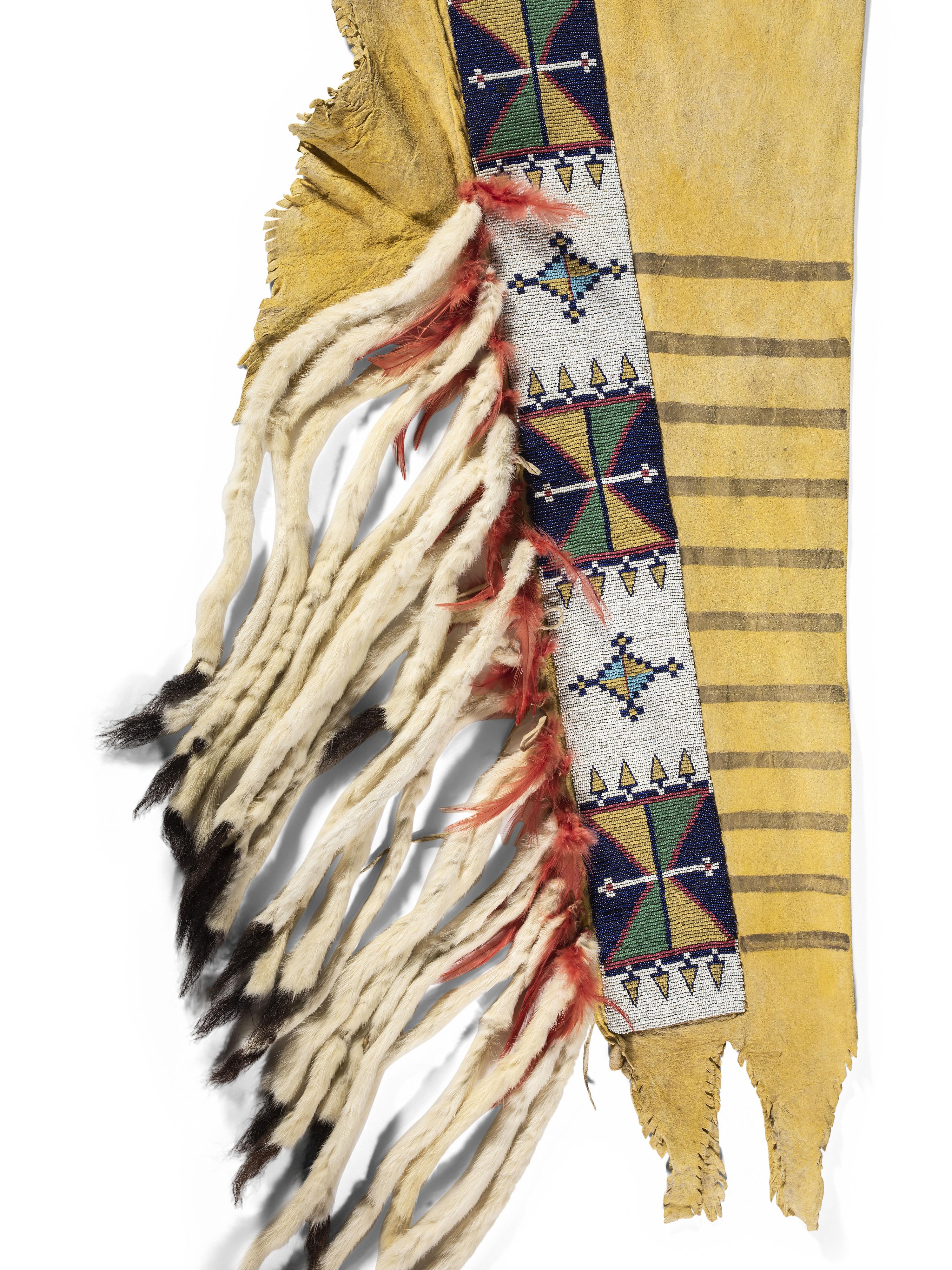 Blackfeet Beaded and Painted Hide Leggings