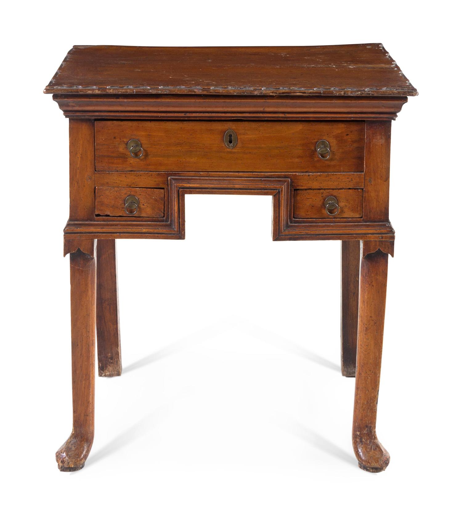 A Continental Walnut Side Table