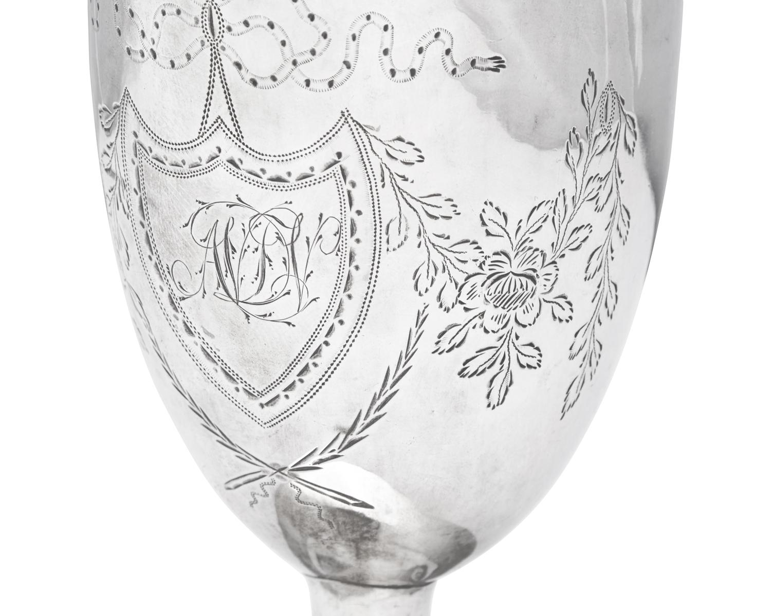 A Federal Three-Piece Silver Tea Service