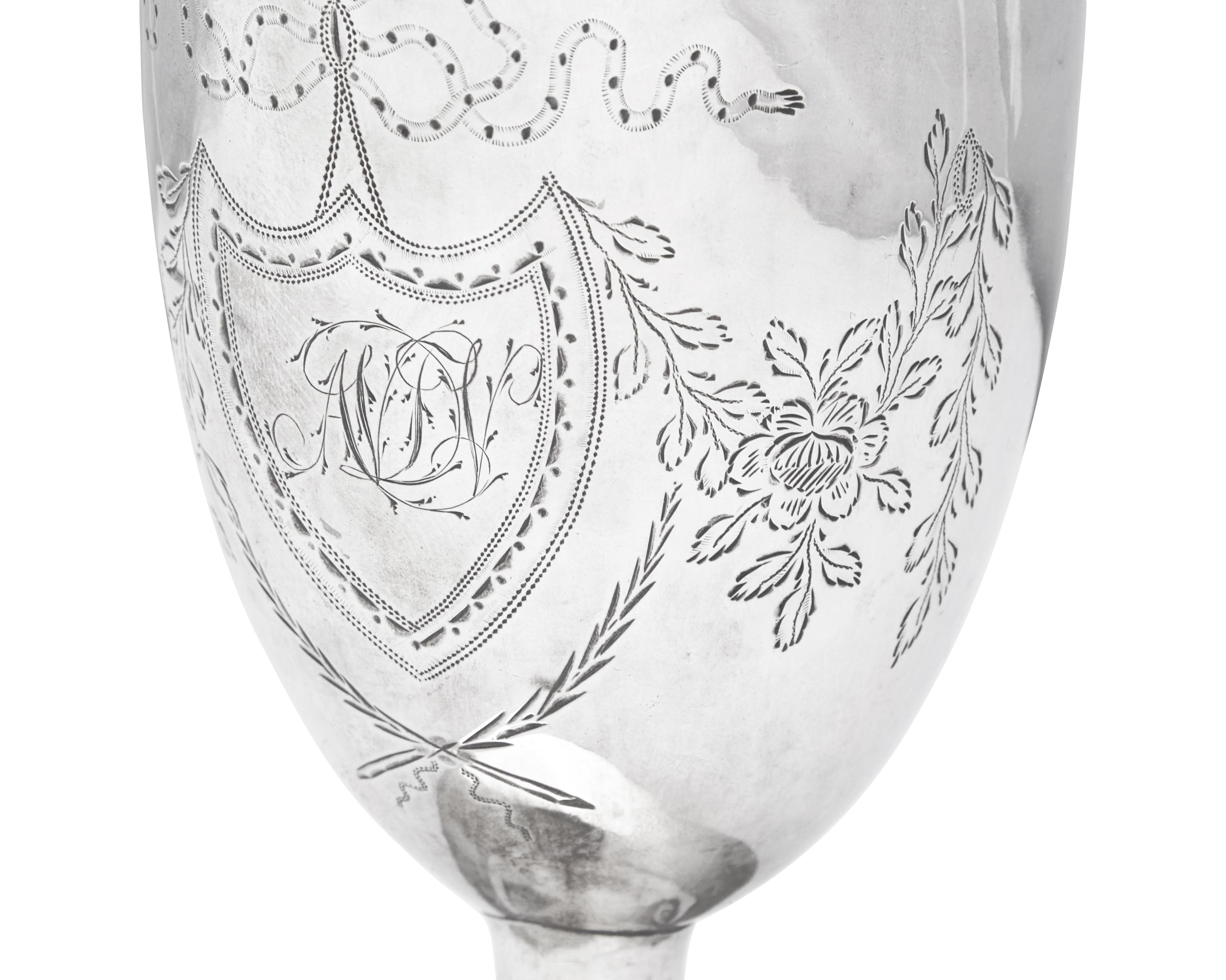 A Federal Three-Piece Silver Tea Service
