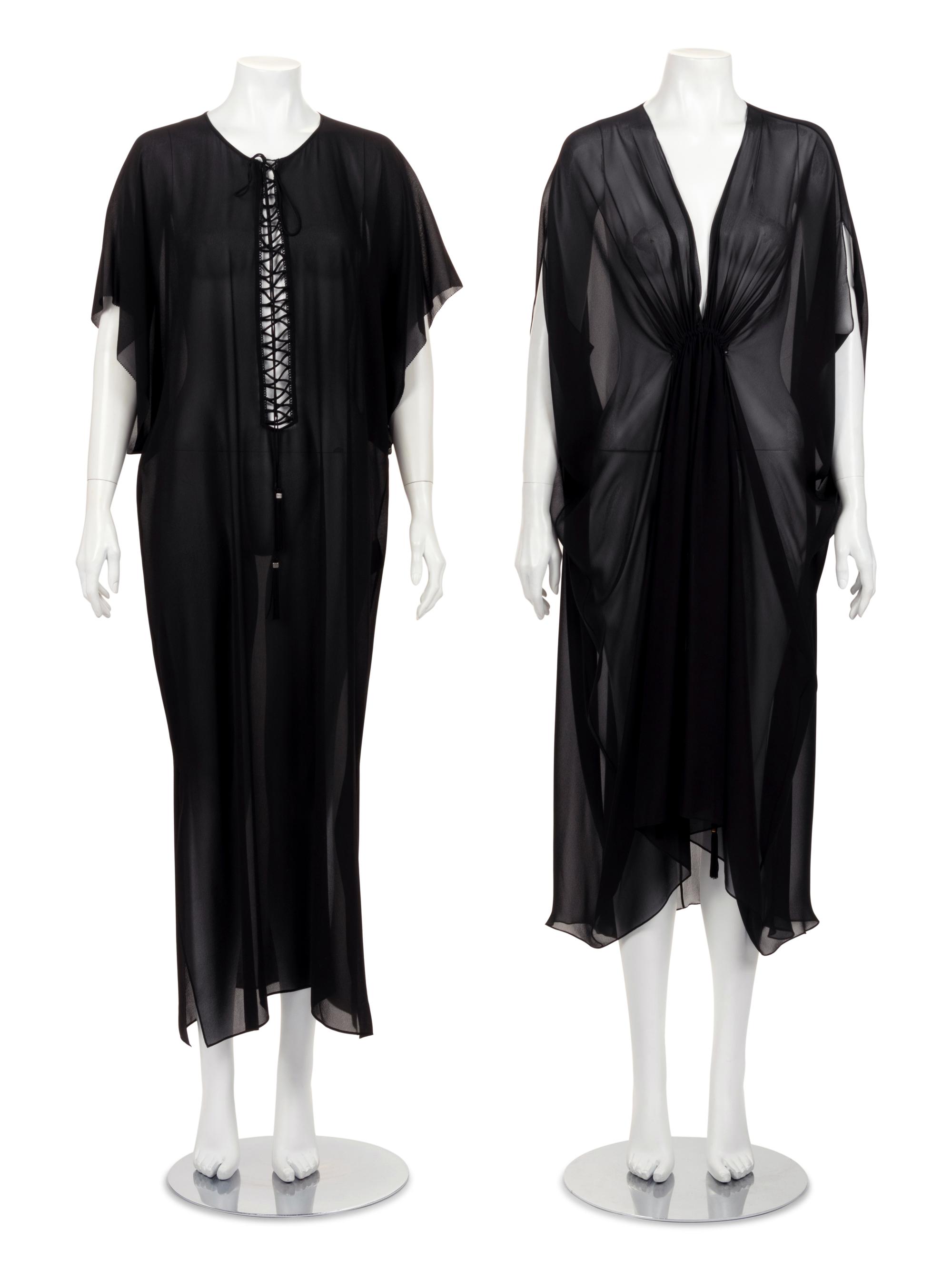 Two Designer Caftans: One Saint Laurent, One Unlabeled (Attributed to Gucci)