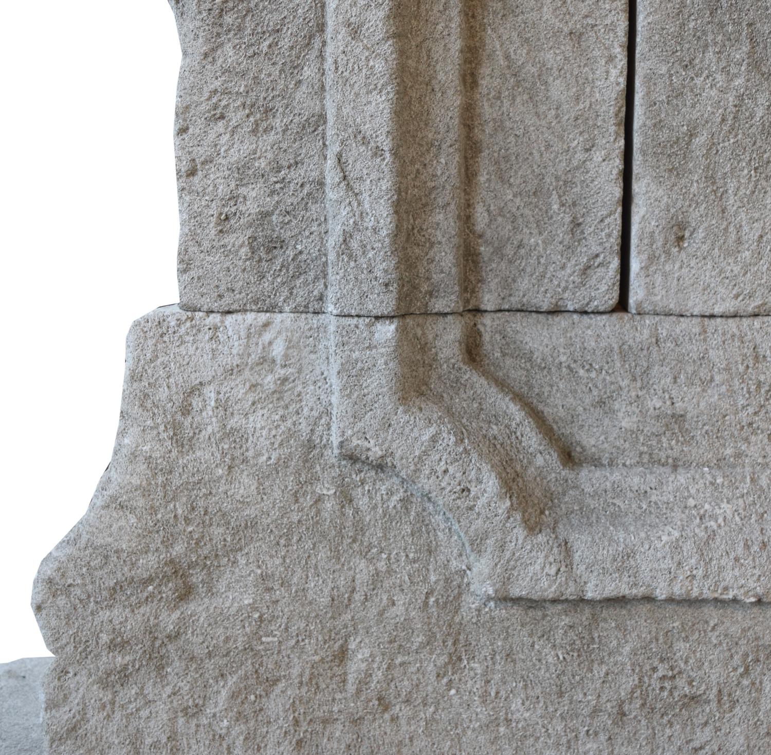 A Limestone Wall Fountain 44" W x 31" D x 55" H — France, 19th Century