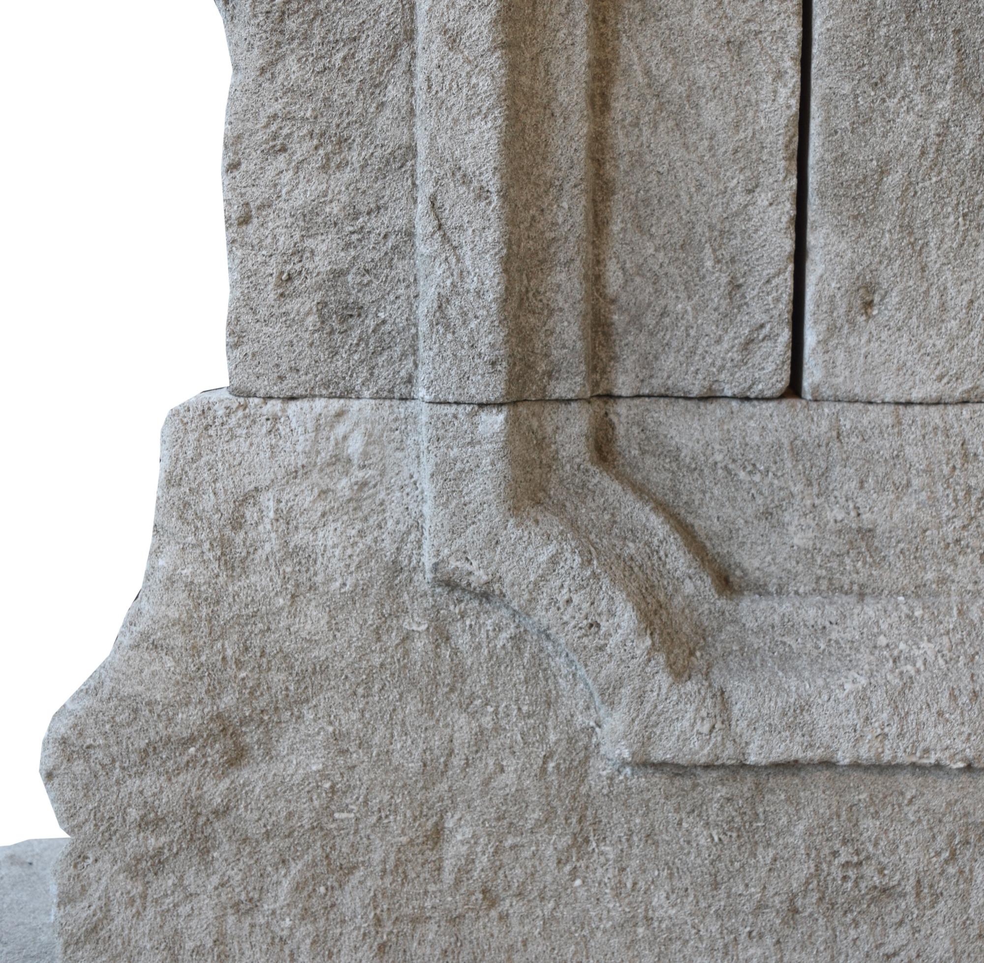 A Limestone Wall Fountain 44" W x 31" D x 55" H — France, 19th Century