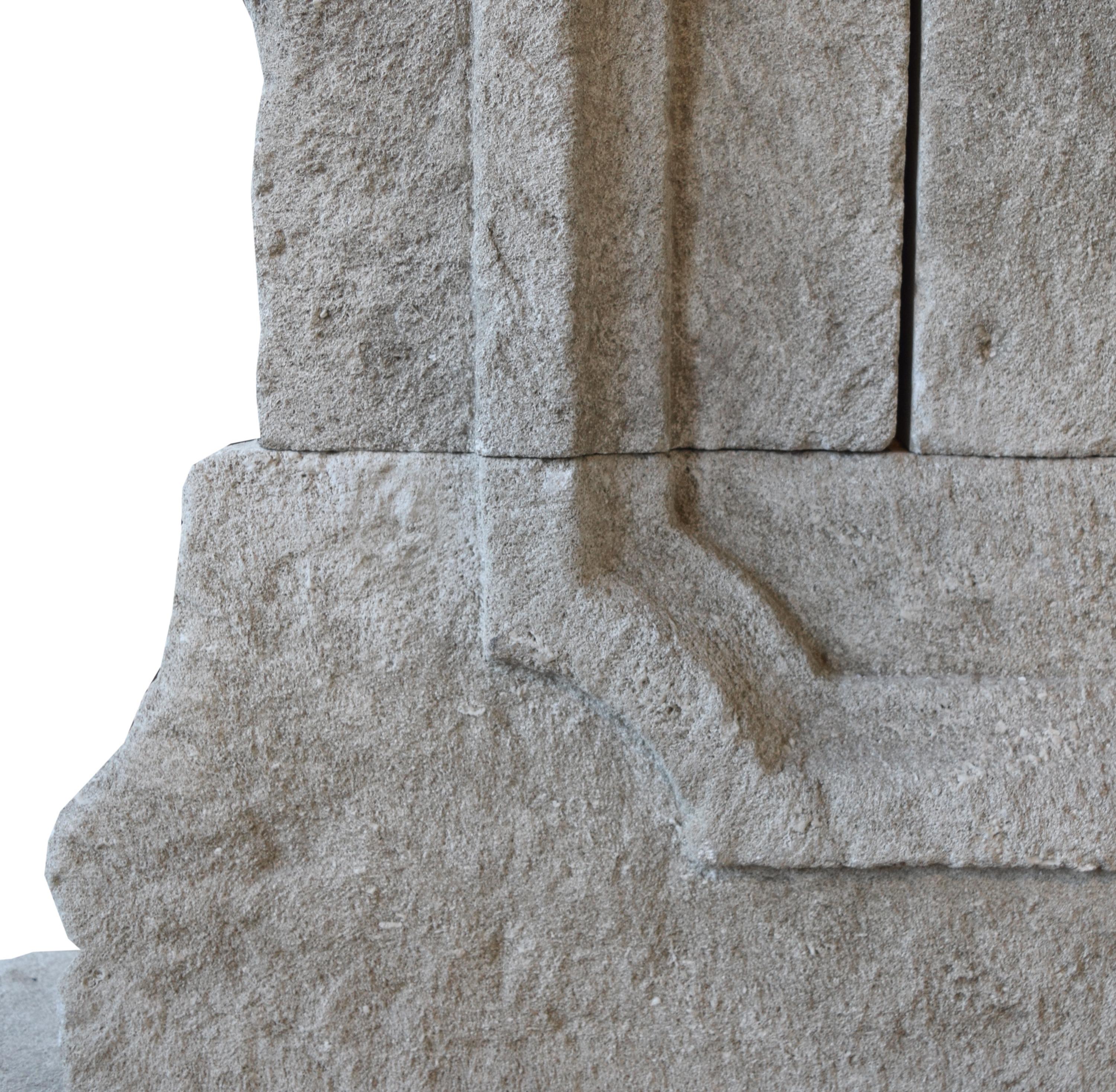 A Limestone Wall Fountain 44" W x 31" D x 55" H — France, 19th Century