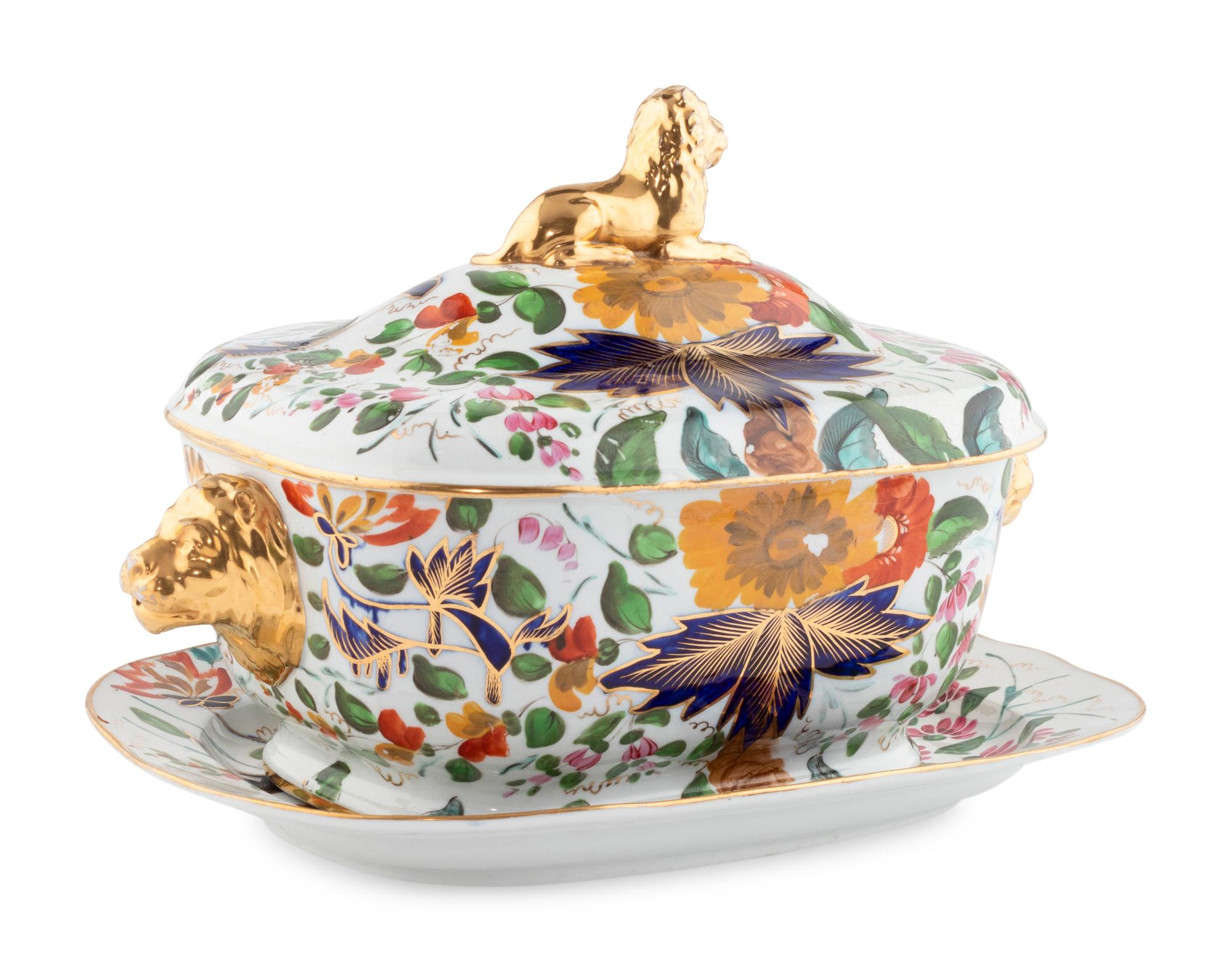An English Porcelain Tureen and Platter