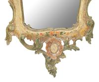 A Pair of Venetian Polychrome Painted Mirrors