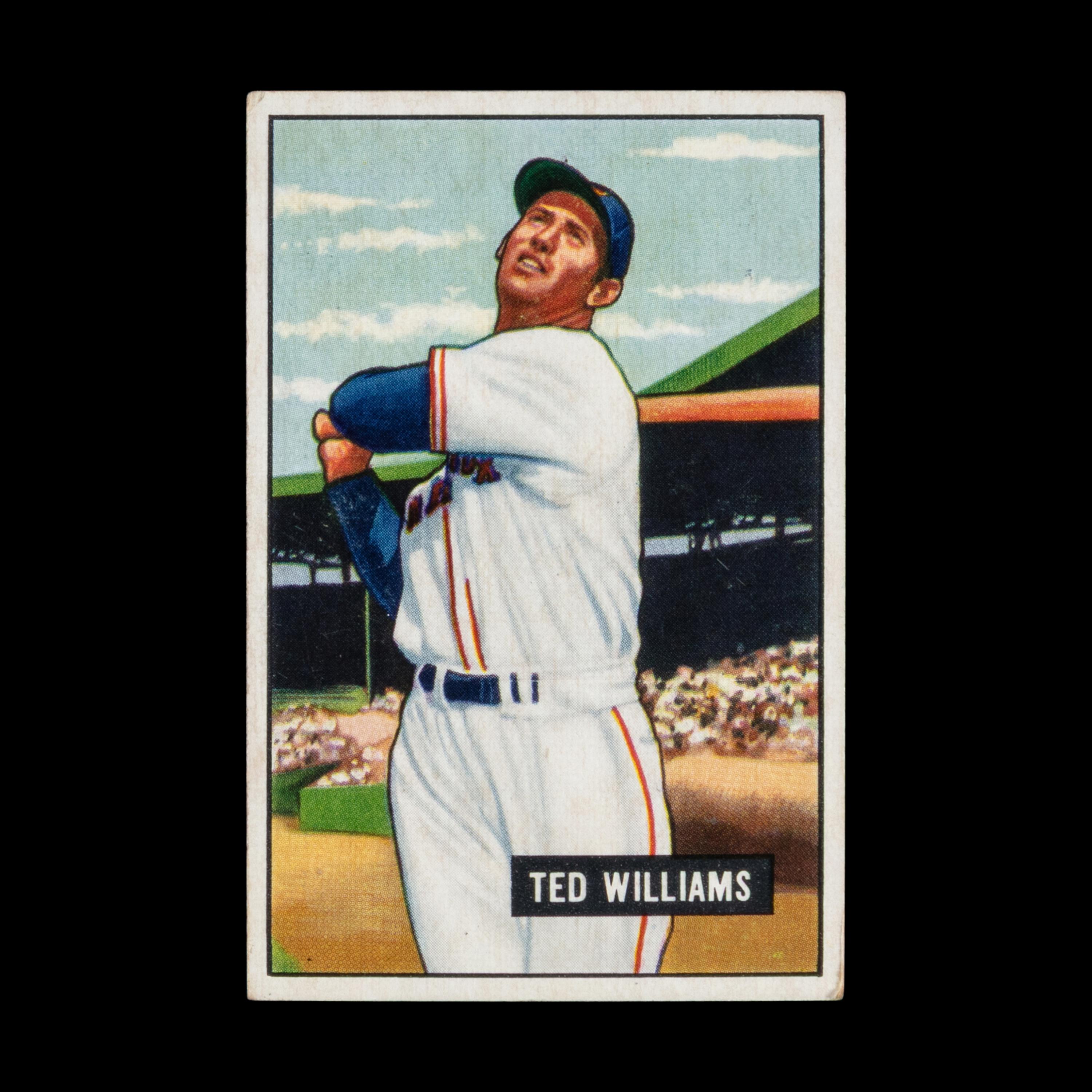 A 1951 Bowman Ted Williams Baseball Card No. 165