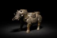 A Chinese Archaistic Style Bronze Bull-Form Wine Warmer