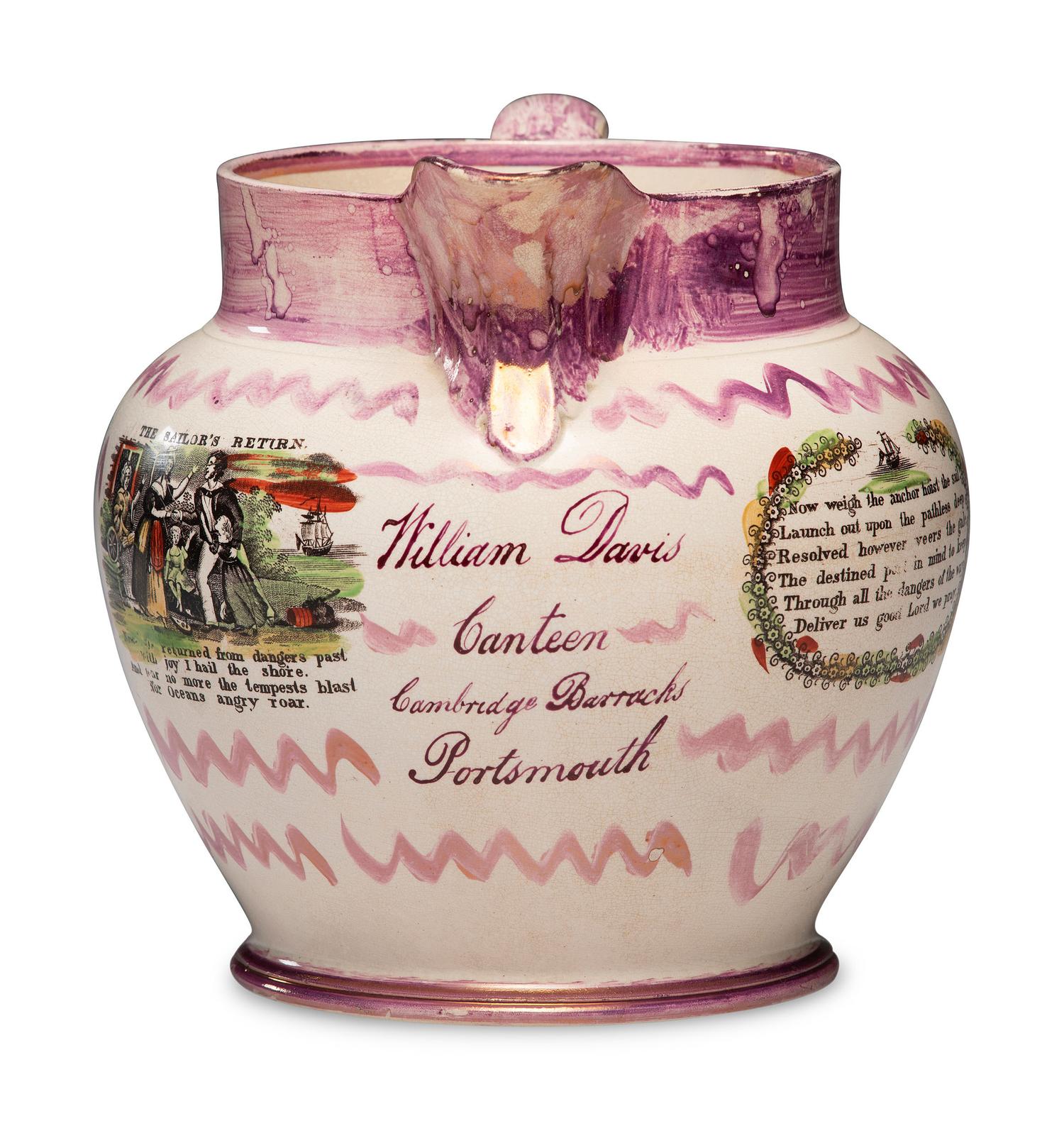 A Sunderland Transfer-Printed Lustreware Jug