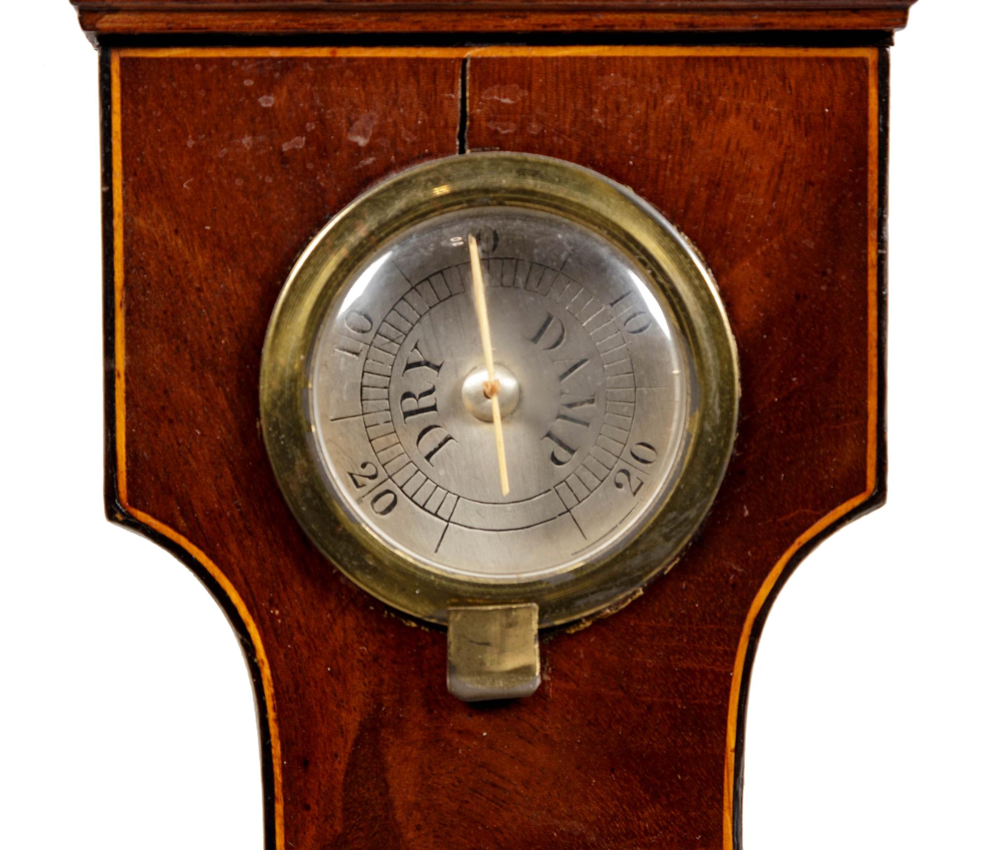 A Regency Brass Mounted Mahogany Banjo Barometer by John Schalfino