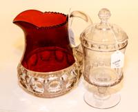 A Group of Two American Glass Articles