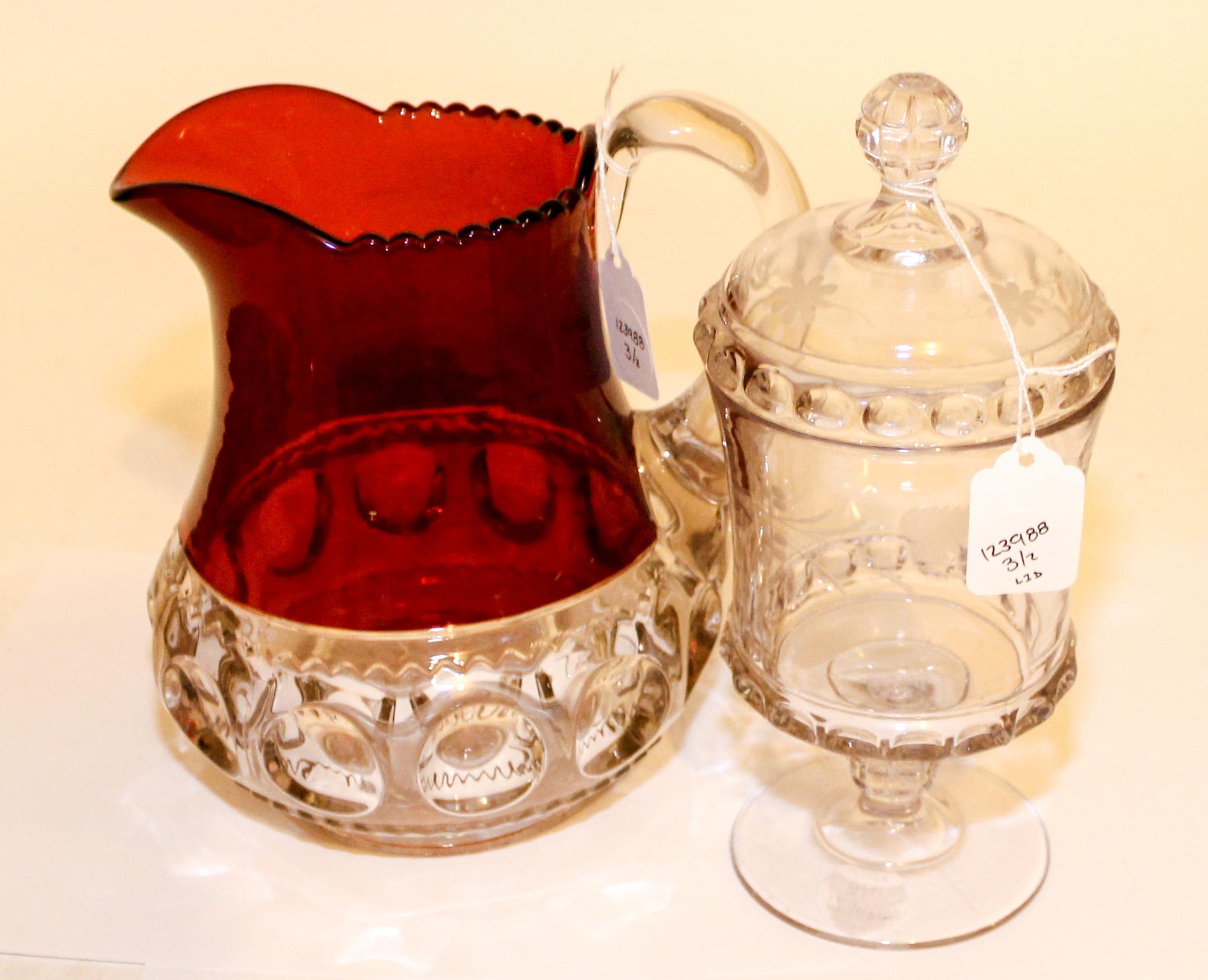 A Group of Two American Glass Articles