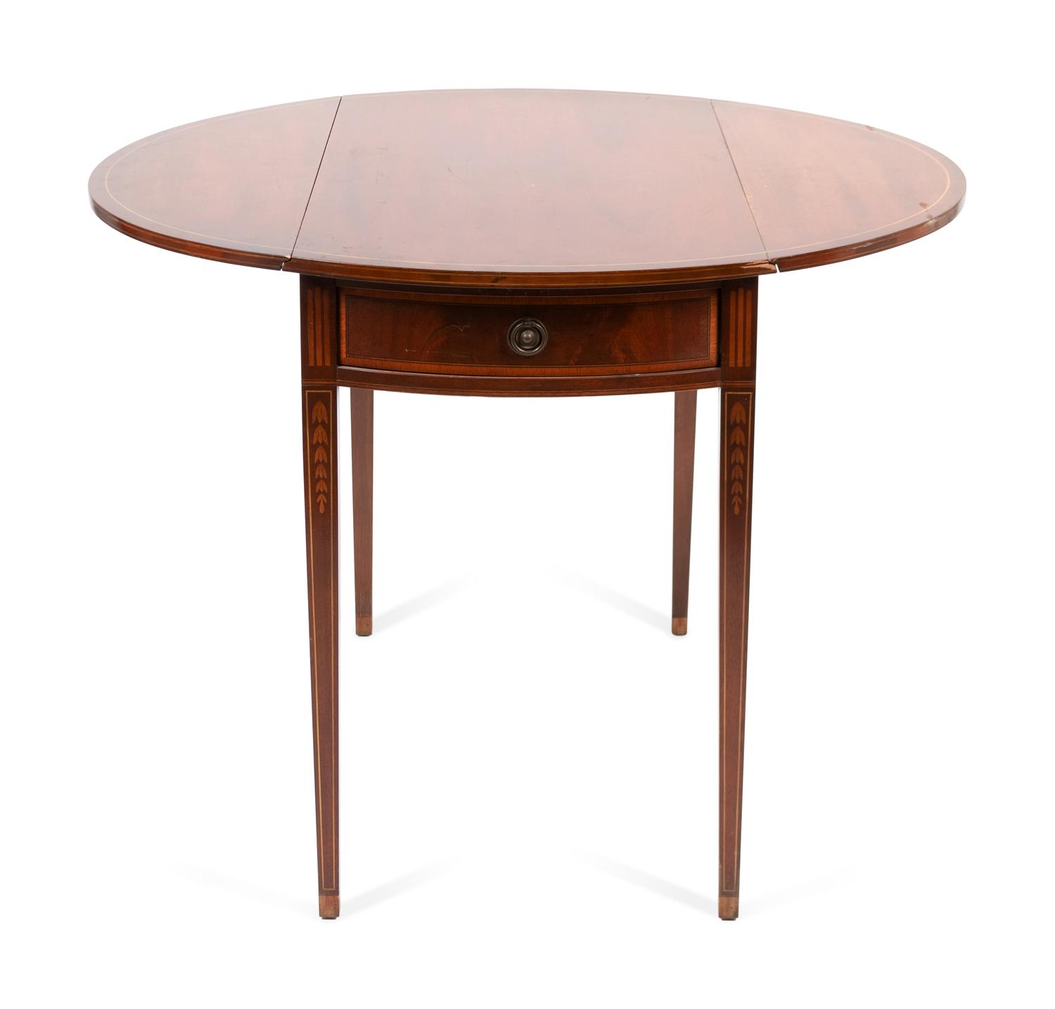 A Federal Style Inlaid and Figured Mahogany Pembroke Table