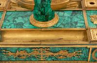 An Empire Style Gilt Bronze and Malachite Veneered Standish