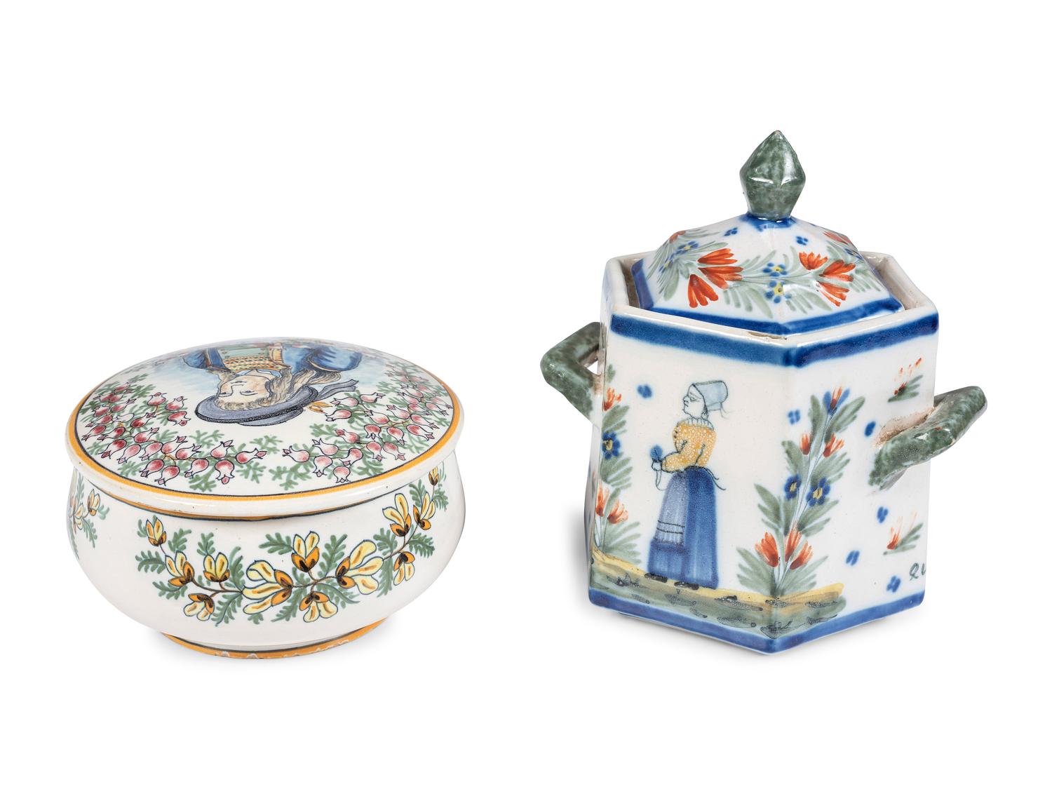 A Group of Quimper Faience Table Articles