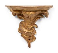 A Group of Five Gilt Wall Brackets