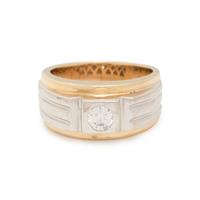 BICOLOR GOLD AND DIAMOND RING