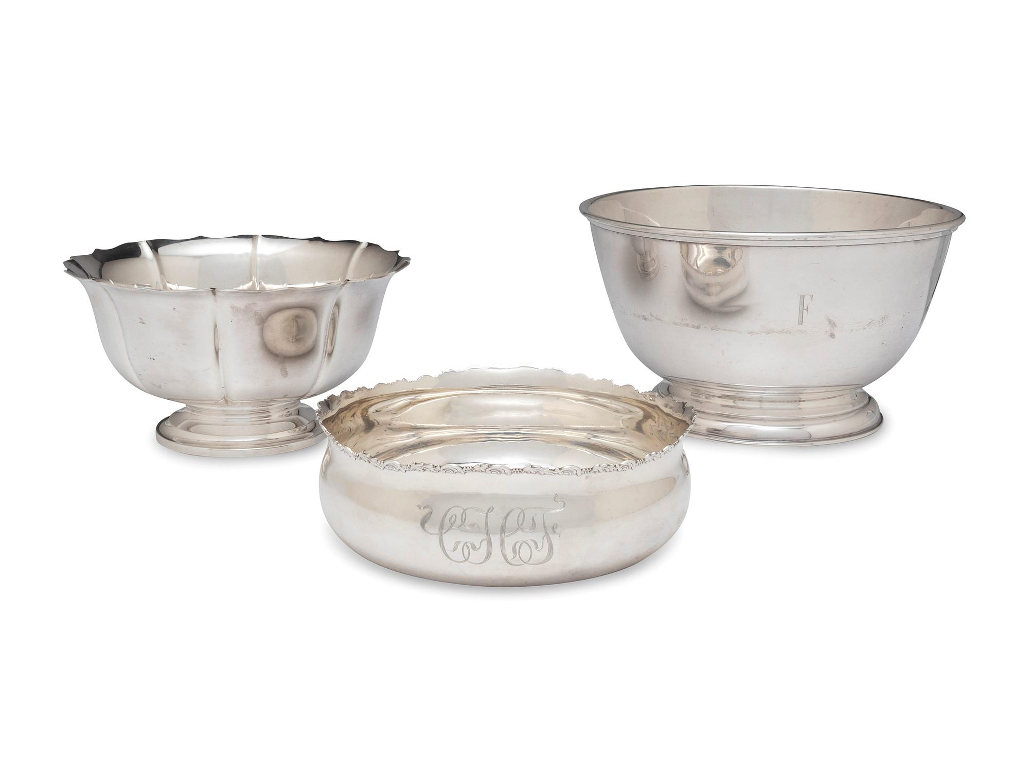 Six American Silver Bowls