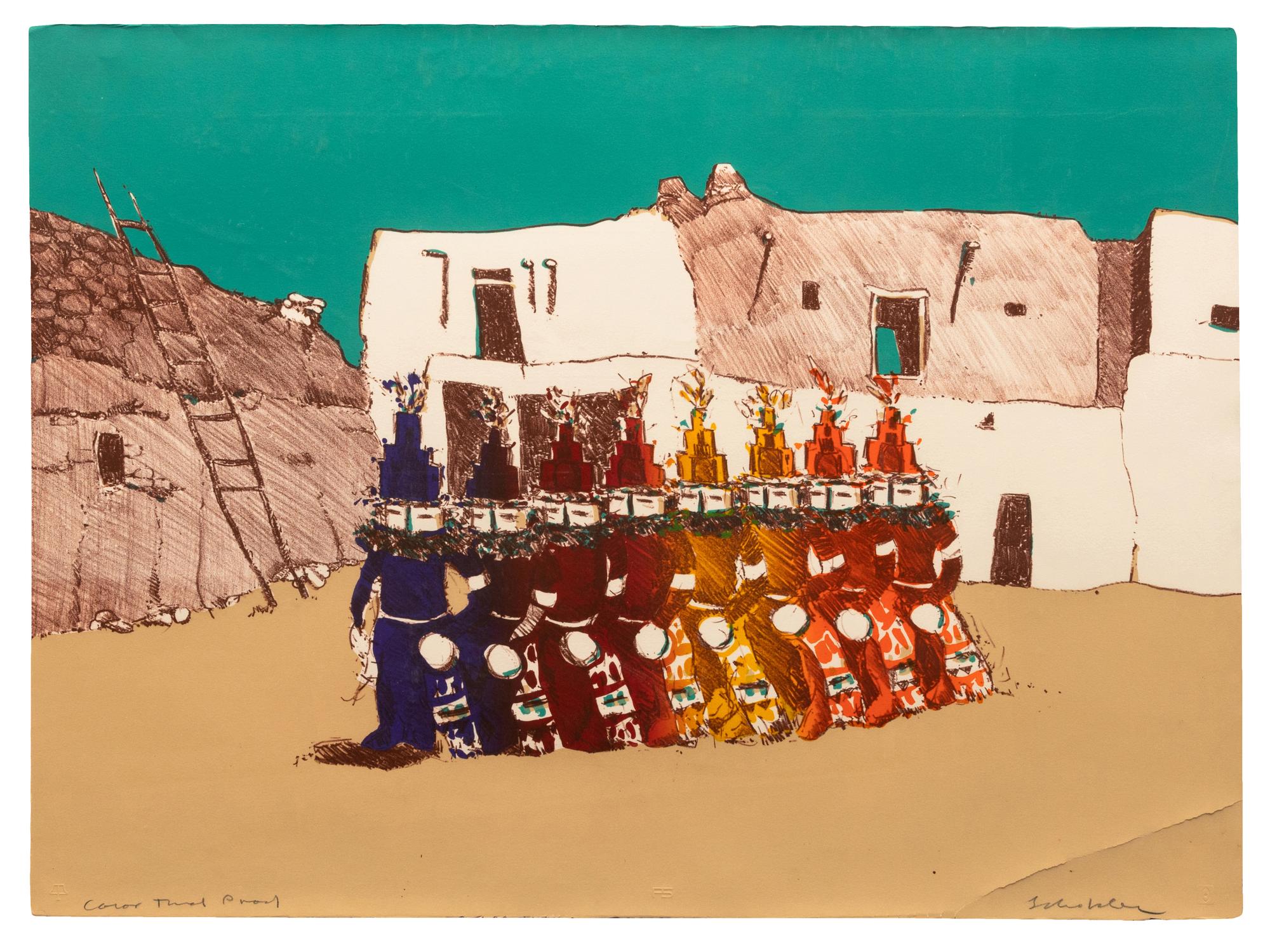Kachina Dancers , Color Trial Proof