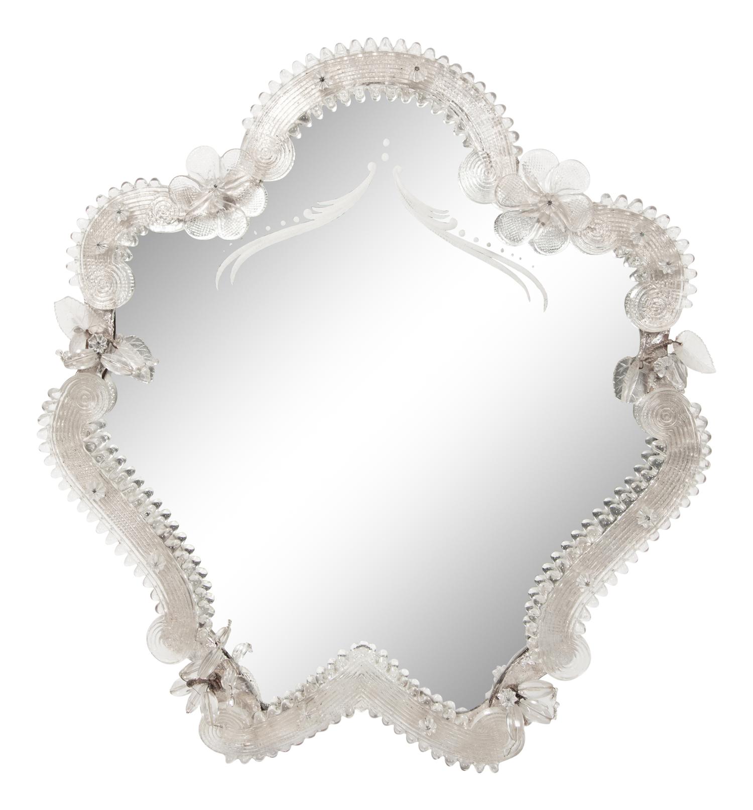 A Venetian Murano Glass Vanity Mirror