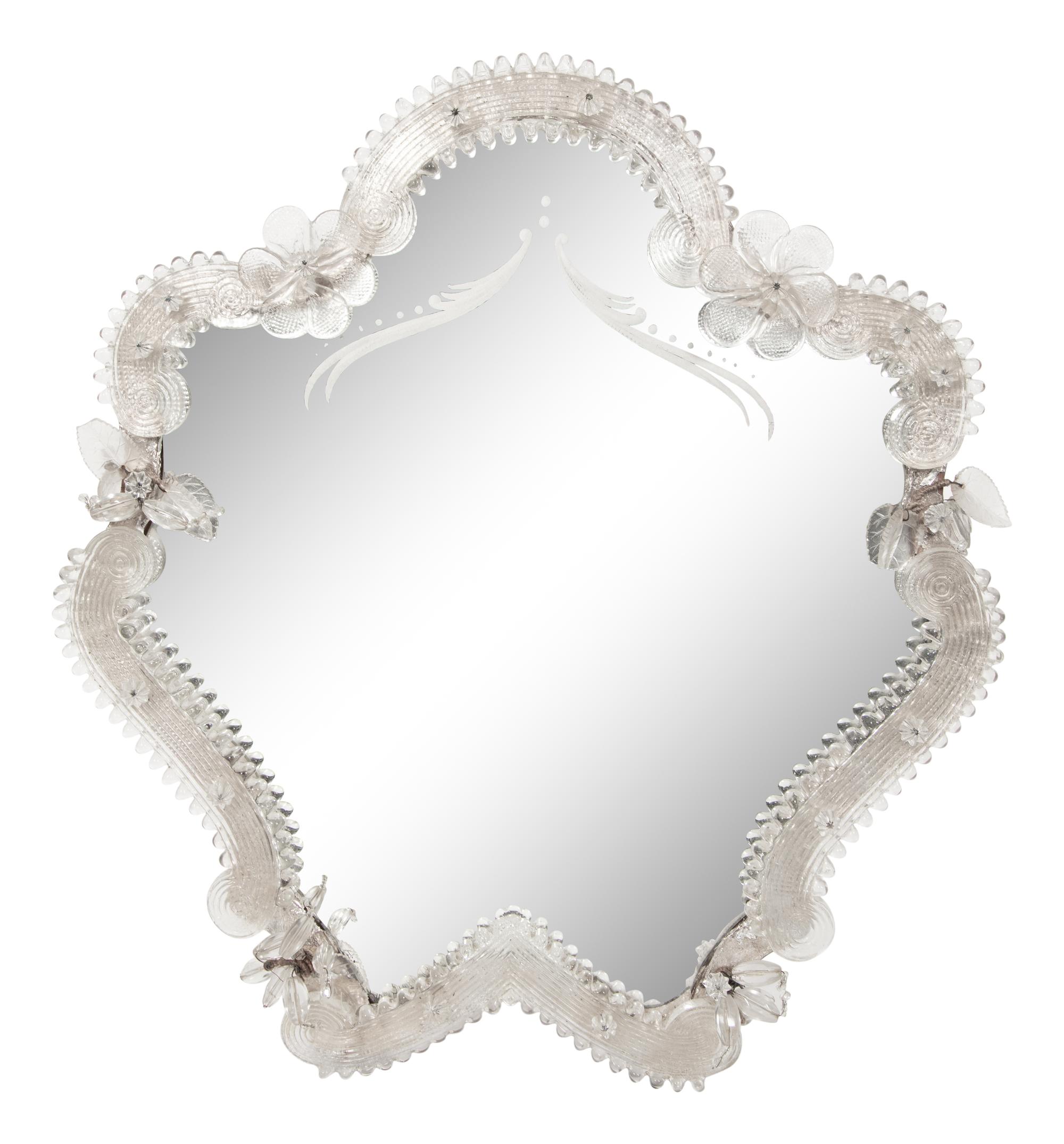 A Venetian Murano Glass Vanity Mirror