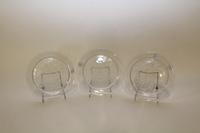 Three Lalique Glass Collector's Plates. Diameter 8 1/4 inches.