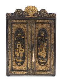A Chinese Export Lacquer Jewelry Cabinet