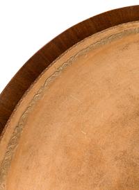 A George III Mahogany and Parcel Ebonized Drum Table