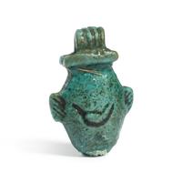 An Egyptian Faience Heart Amulet