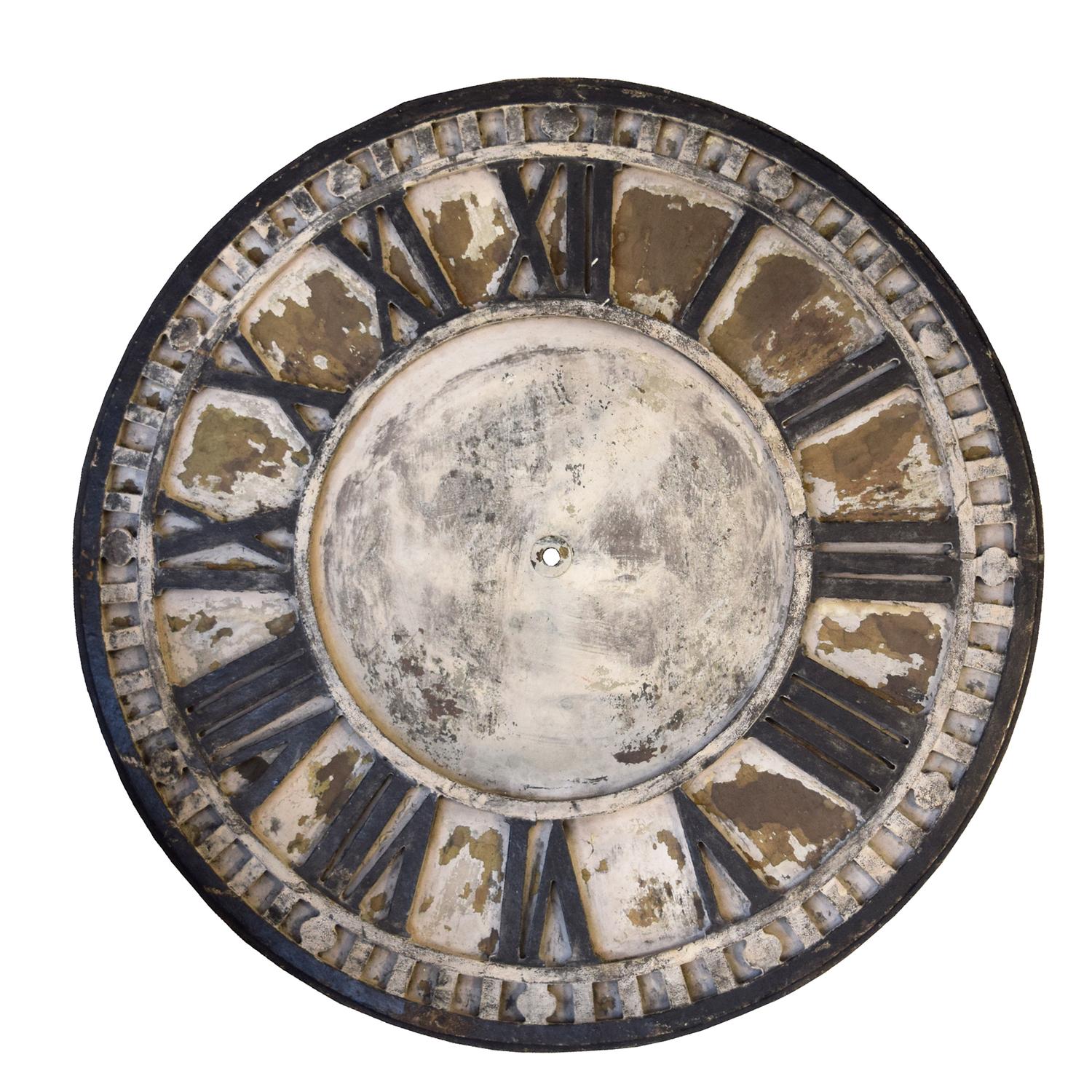An Iron Clock Face 60.75" W x 1.5" D x 60.75" H — France, Circa 1900