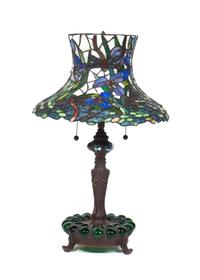 A Leaded Glass Lamp Height 25 1/2 inches. — SECOND HALF 20TH CENTURY