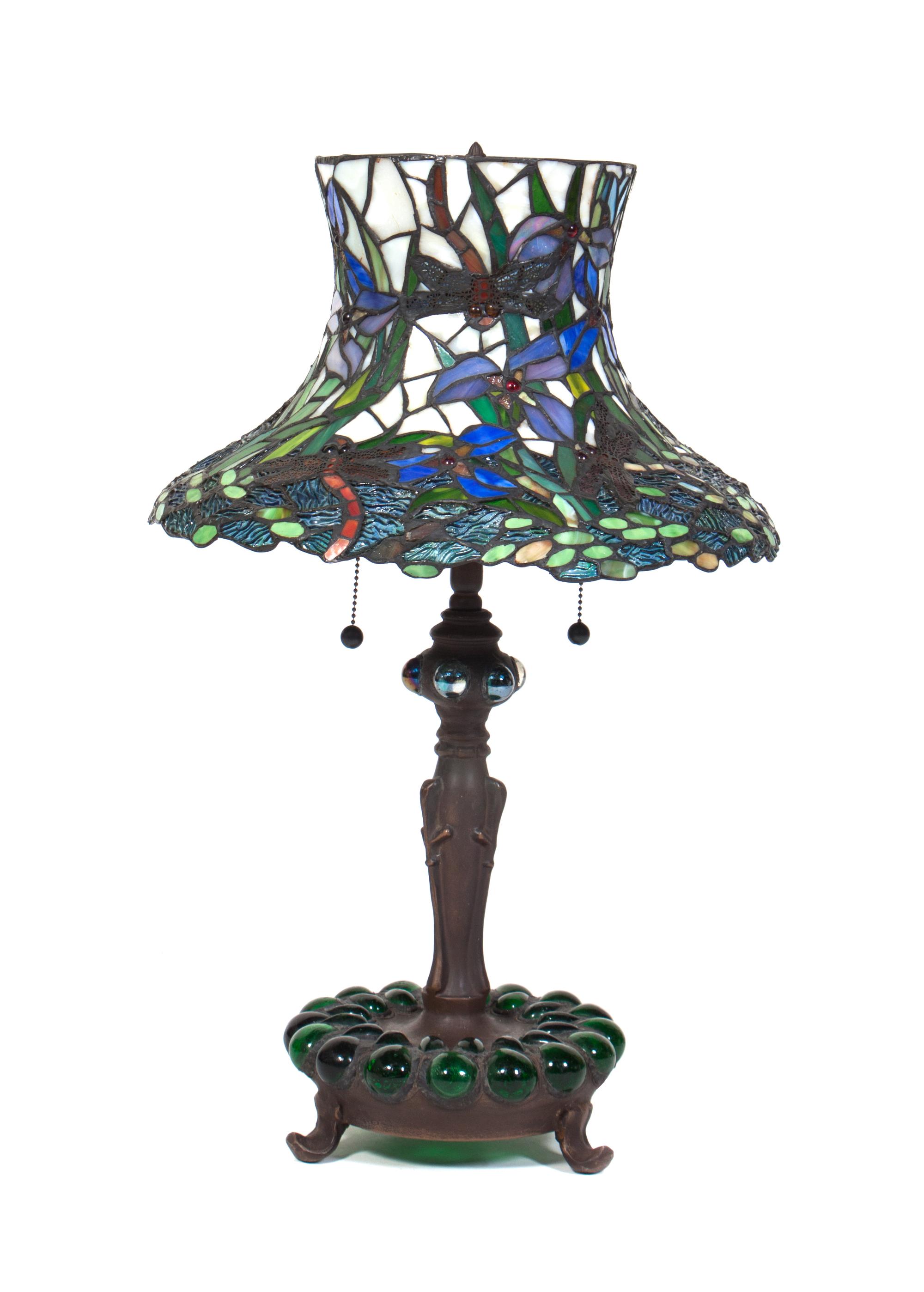 A Leaded Glass Lamp Height 25 1/2 inches. — SECOND HALF 20TH CENTURY