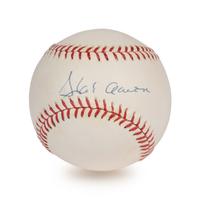 A Hank Aaron Single Signed Autograph Baseball (Beckett Authentication Services Letter),
