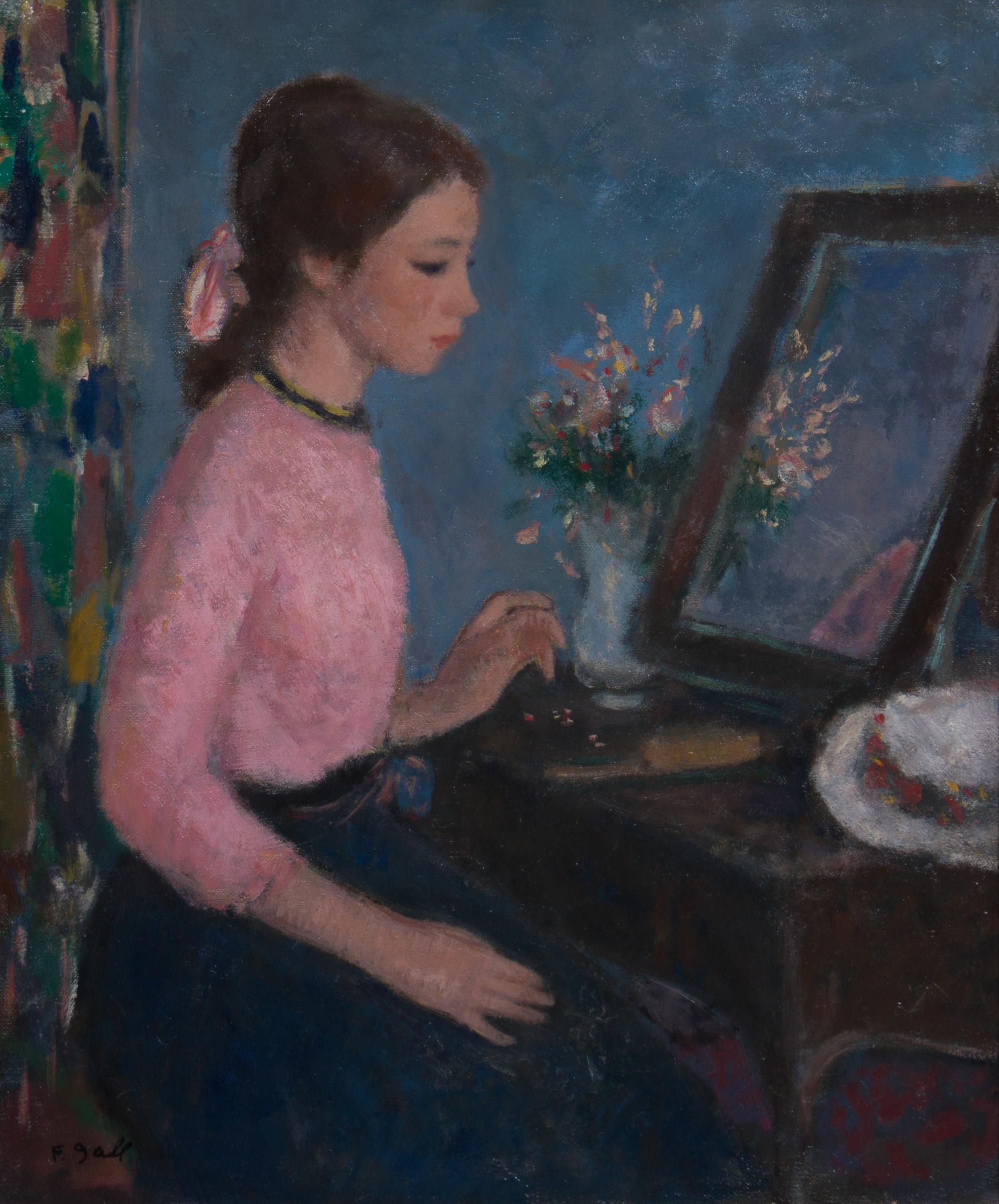 Francois Gall, (French/Hungarian, 1912-1987), Young Woman at Vanity