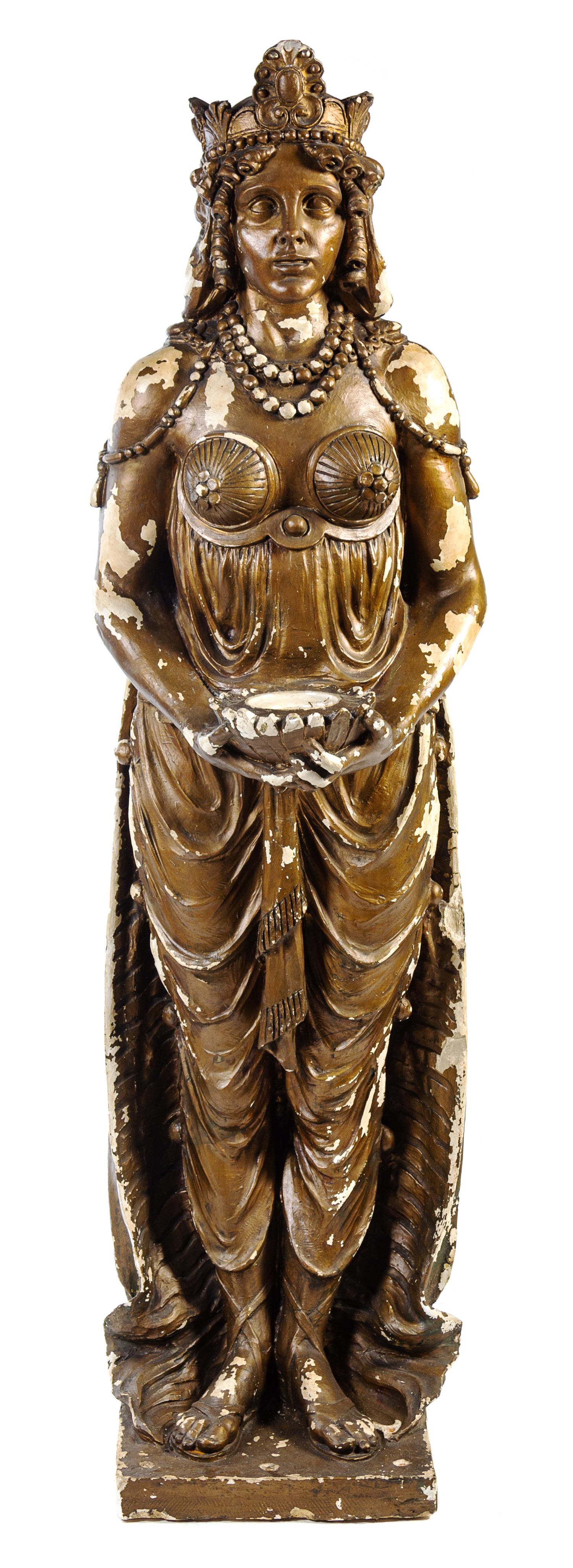 A Granada Theater Full-Sized Cast Plaster Statue Height 87 inches. — CIRCA 1926
