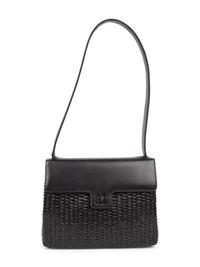 Chanel Black Leather & Basket Weave Bag, 1997-1999