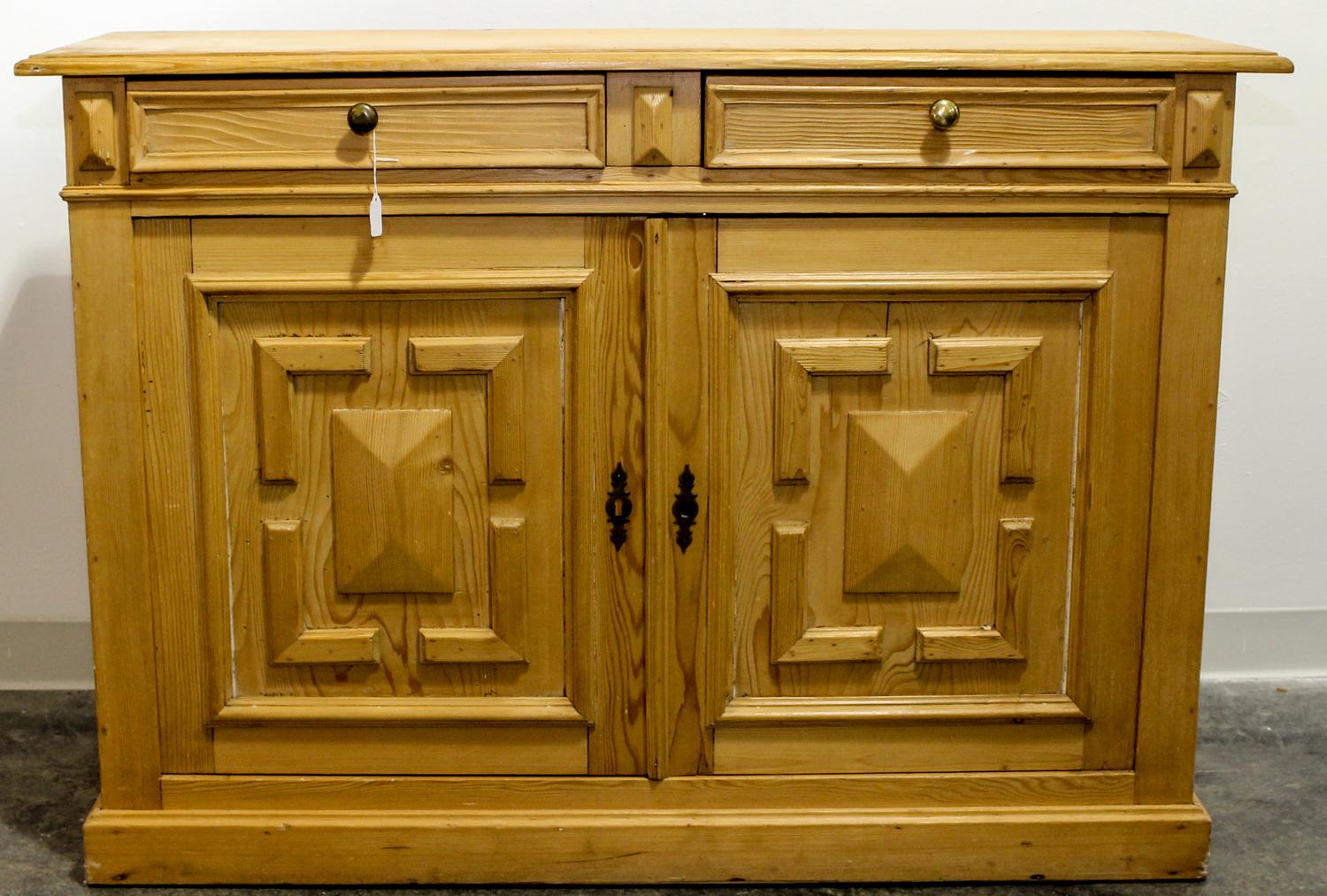 A Pine Cabinet Height 36 x width 52 x depth 16 1/2 inches. — 19TH CENTURY
