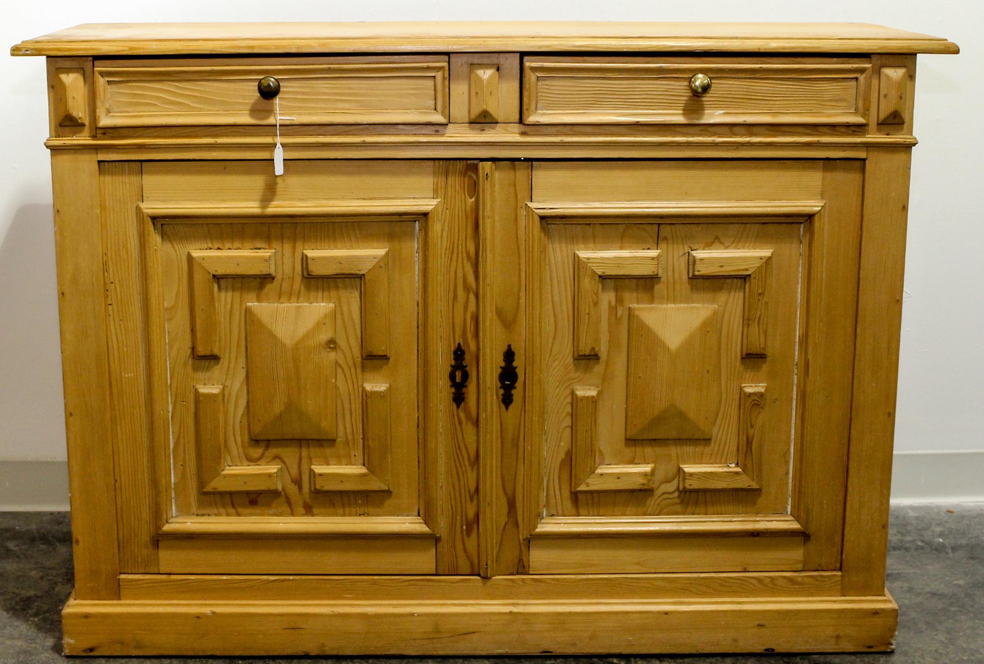 A Pine Cabinet Height 36 x width 52 x depth 16 1/2 inches. — 19TH CENTURY
