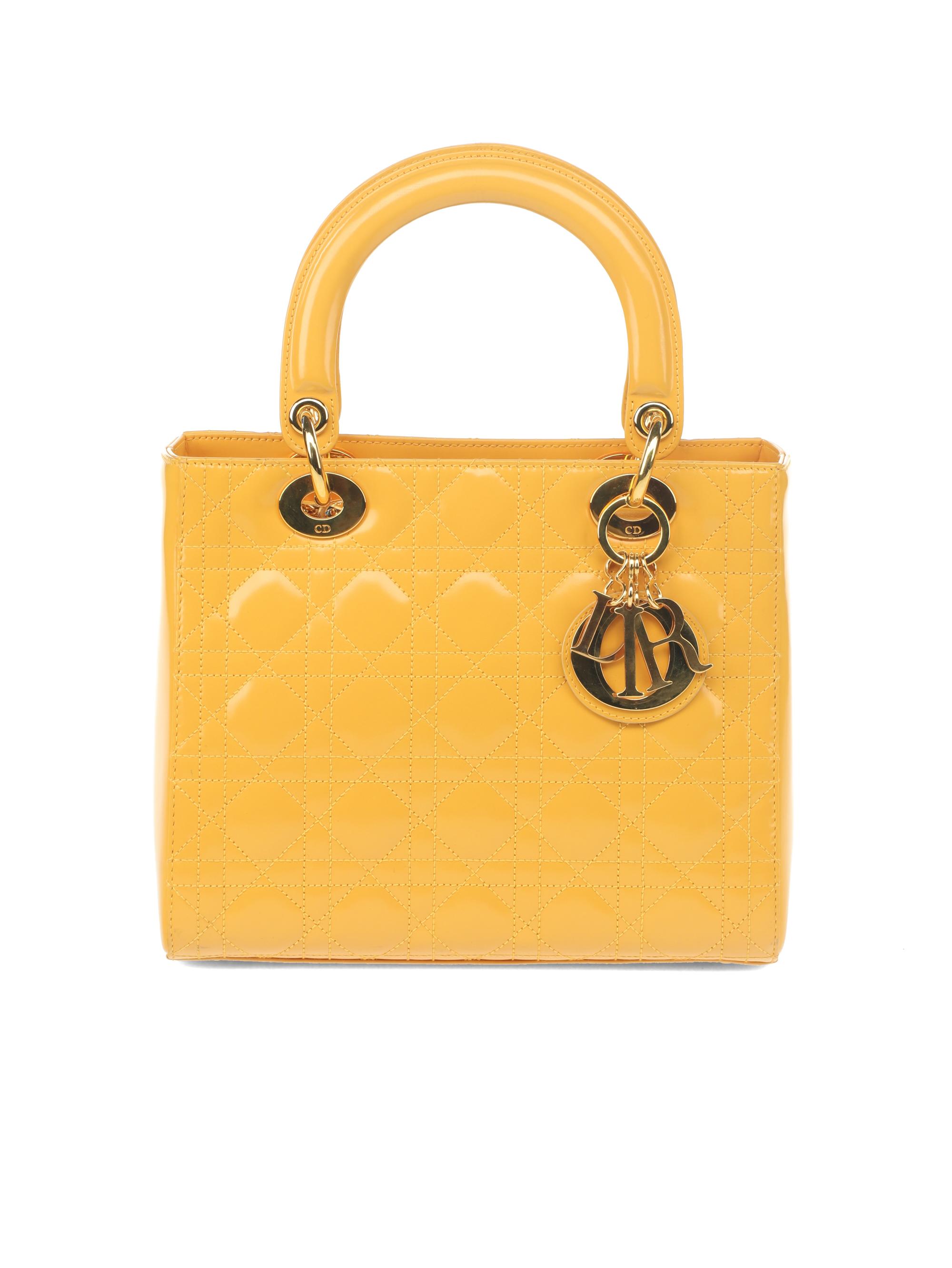 Christian Dior Lady Dior Patent Leather Bag