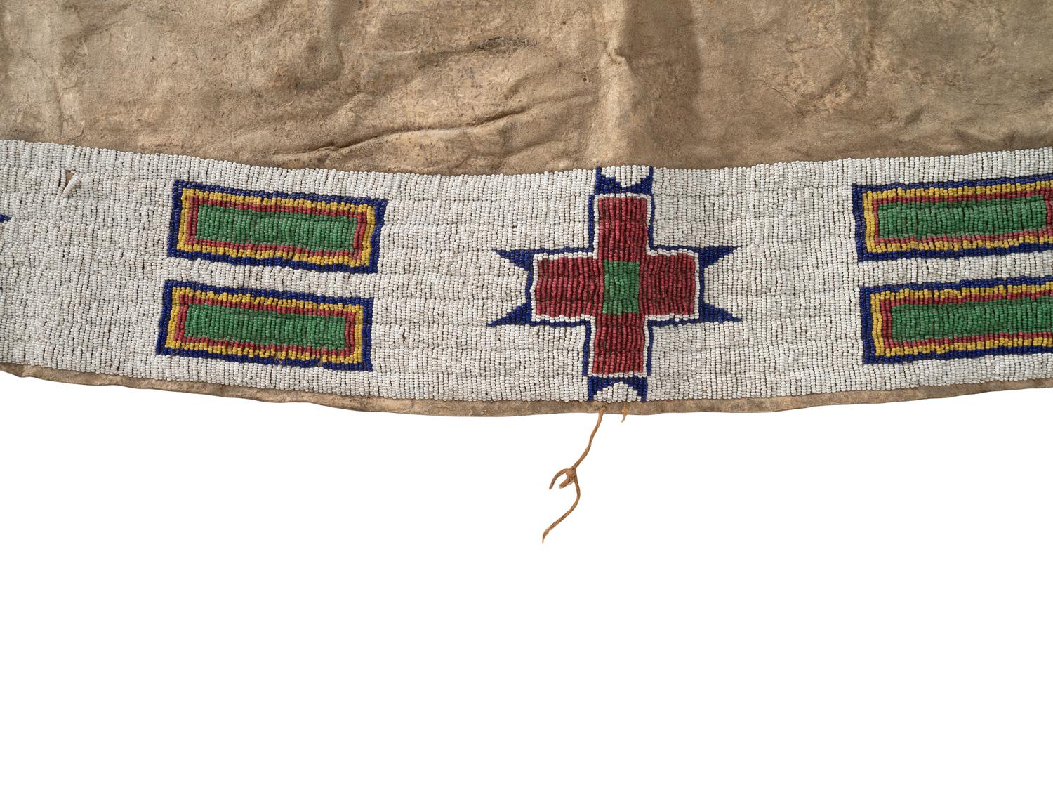 Sioux Beaded Hide Saddle Blanket