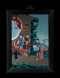 Seven Chinese Reverse Glass Paintings